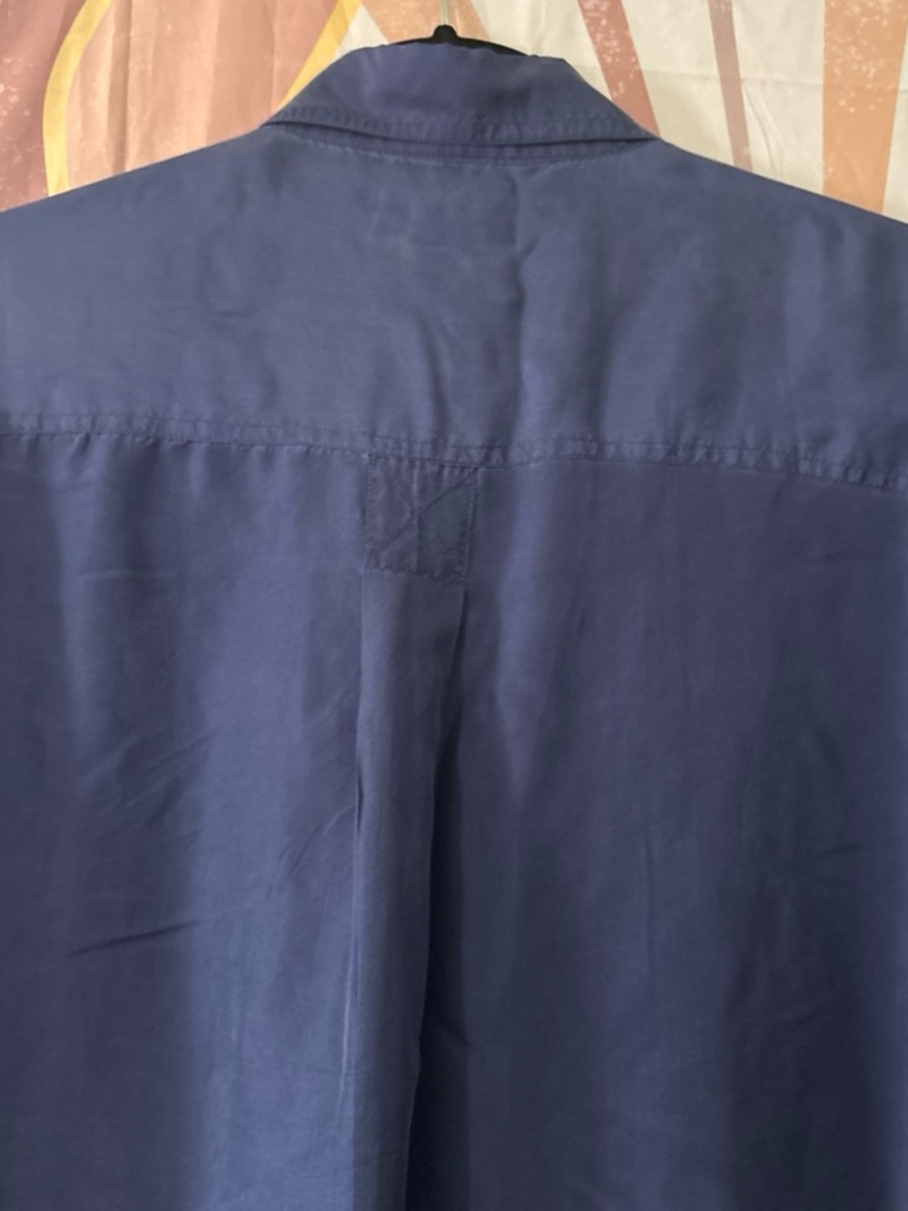 Bogari y2k Men's Navy Long-Sleeve Button-Front silk Dress Shirt - Picture 3 of 7